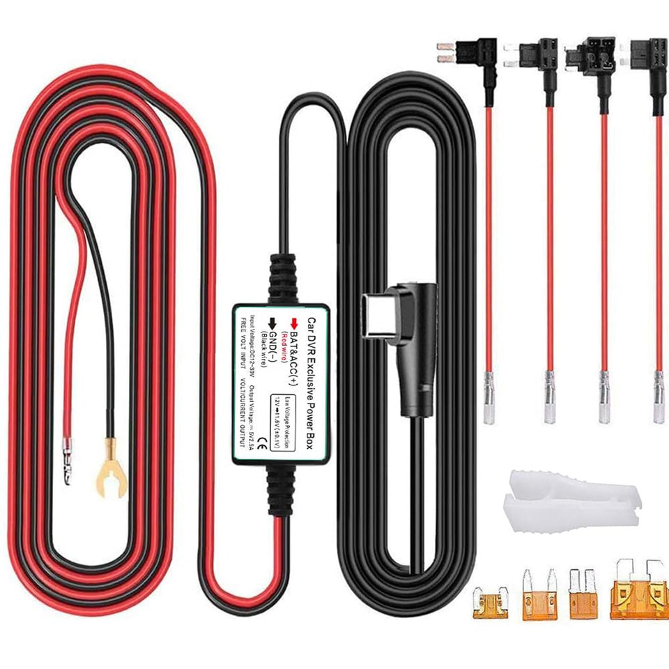 Gebildet dash cam hardwire kit with low voltage protection ensures safe engine start