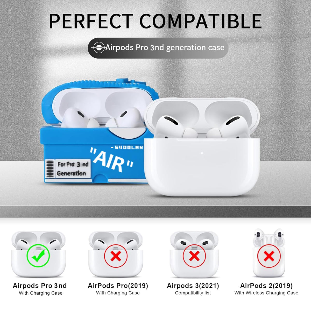 Gedicht AirPods Pro 3 blue abrasion-resistant pattern guards against scratches