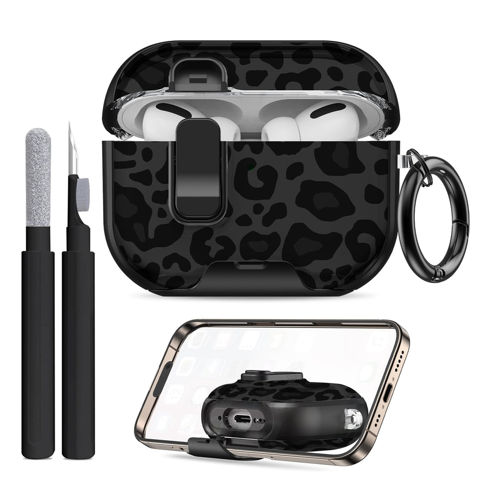 Gedicht leopard AirPods Pro 3 case protects against drops with stylish print.