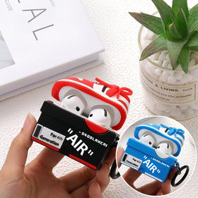 Gedicht open case around AirPods showing precise fit and easy charging access