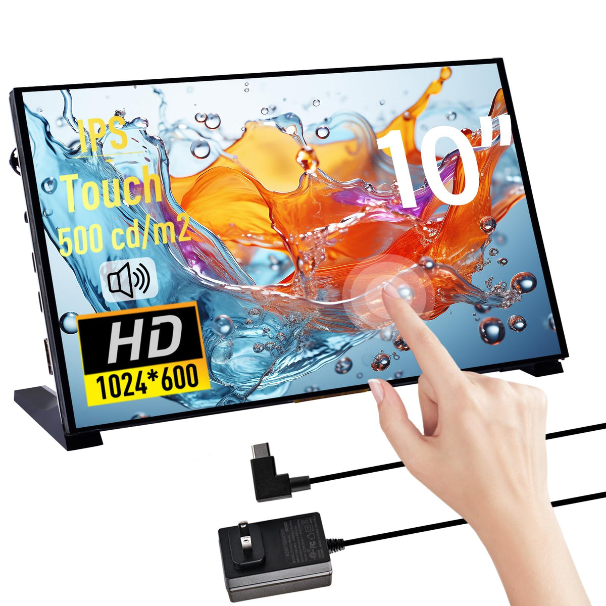 GeeekPi 10.1-inch capacitive touchscreen displays crisp Raspberry Pi output for interactive projects
