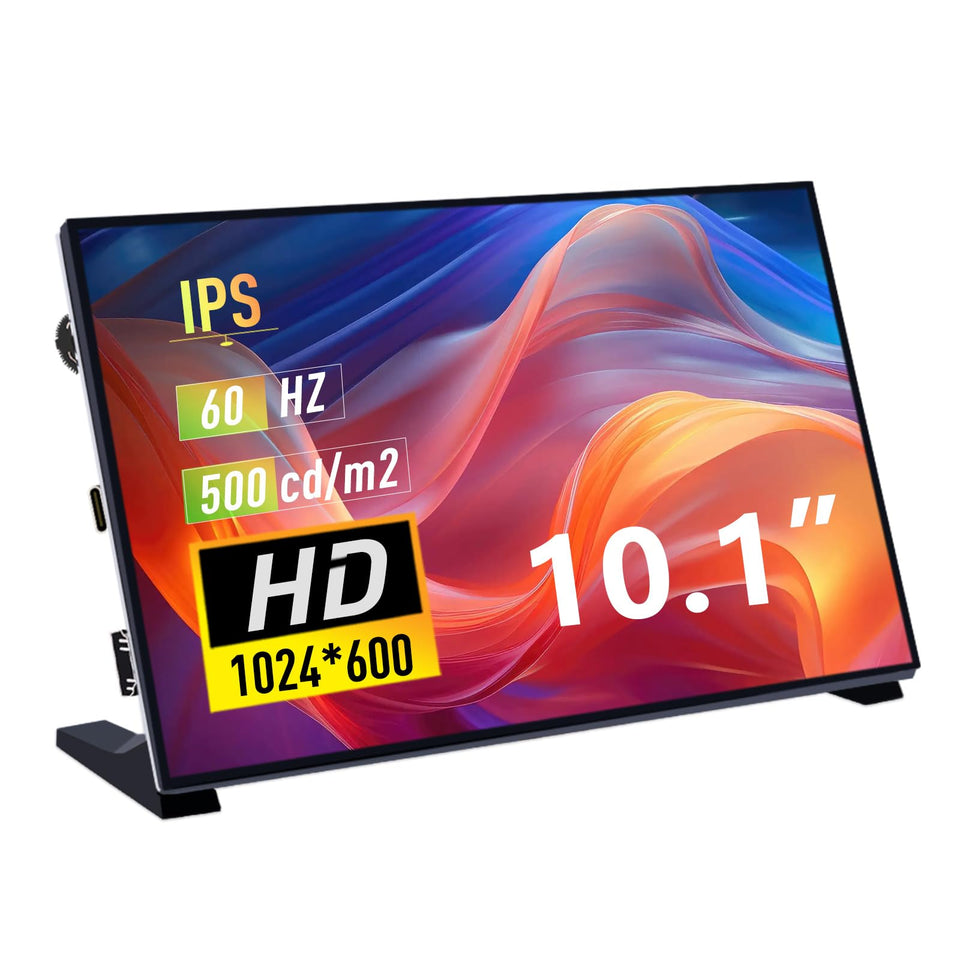 GeeekPi 10.1 inch LCD screen for Raspberry Pi, portable display for on-the-go projects.