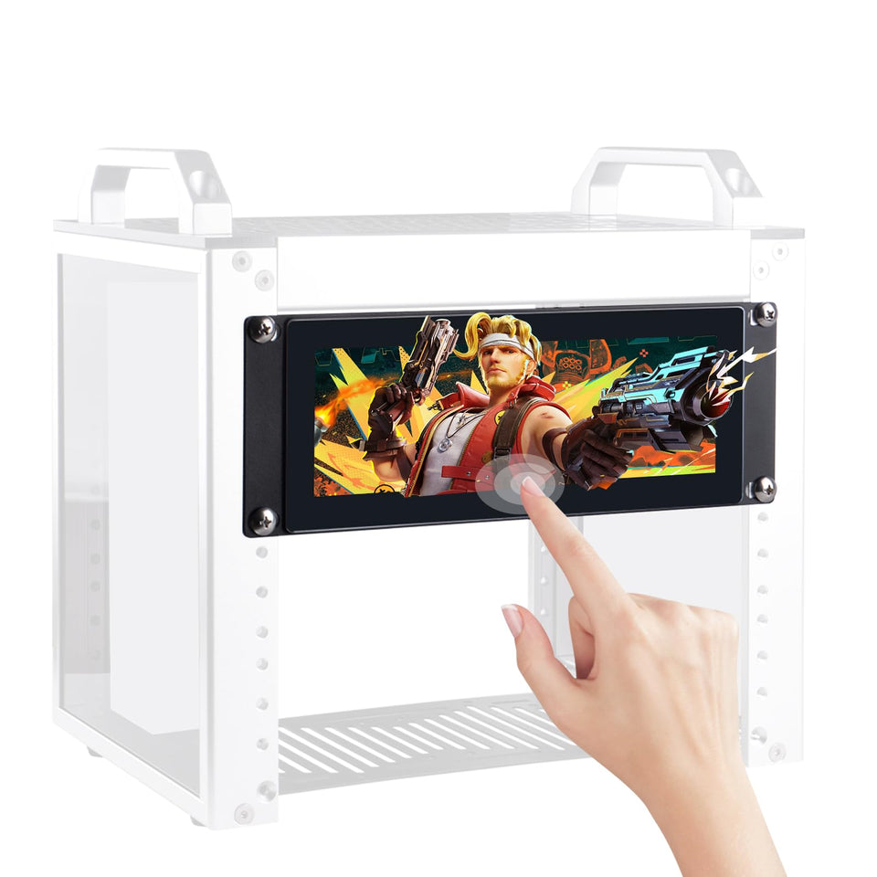 GeeekPi 7.84-inch LCD touch screen front view for quick server monitoring