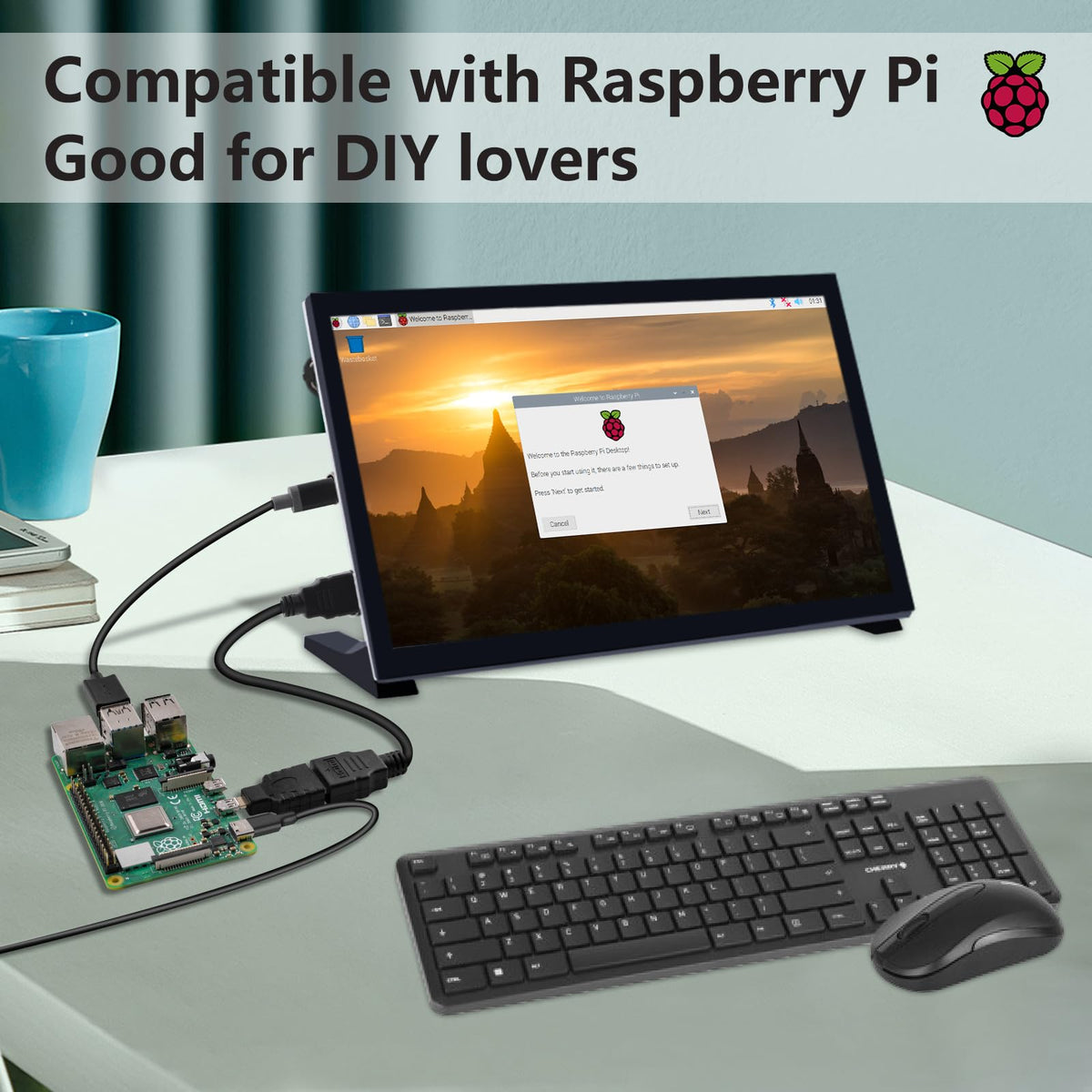 GeeekPi compact, lightweight 10.1 inch monitor for travel.