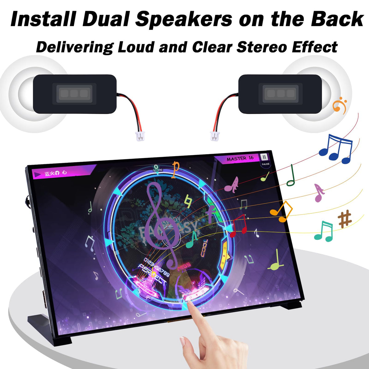 GeeekPi IPS display with wide viewing angles and vibrant colors