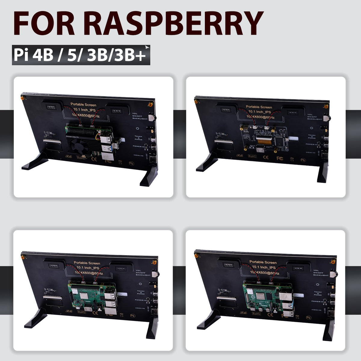 GeeekPi back-attachment with mount hole enables compact Pi setups