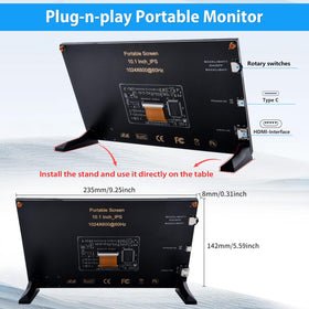 GeeekPi 10.1 inch screen supports Raspberry Pi 5 and Pi 4B compatibility.