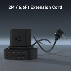 GEEK FULLY charging station ergonomic design highlighting wide outlet spacing
