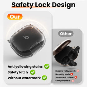 geekboy metal carabiner clipped to a bag for secure hands-free carry