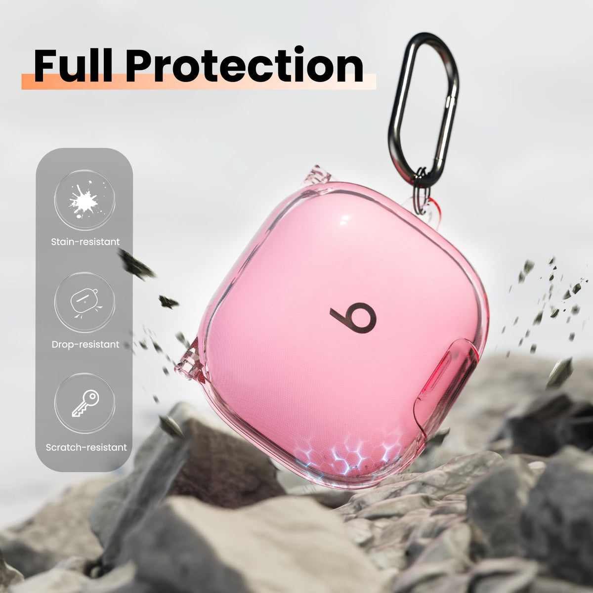 geekboy closeup TPU texture displaying shock-absorbing material benefit
