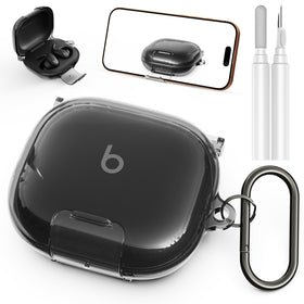 geekboy clear black front view showing slim protection and original Beats design