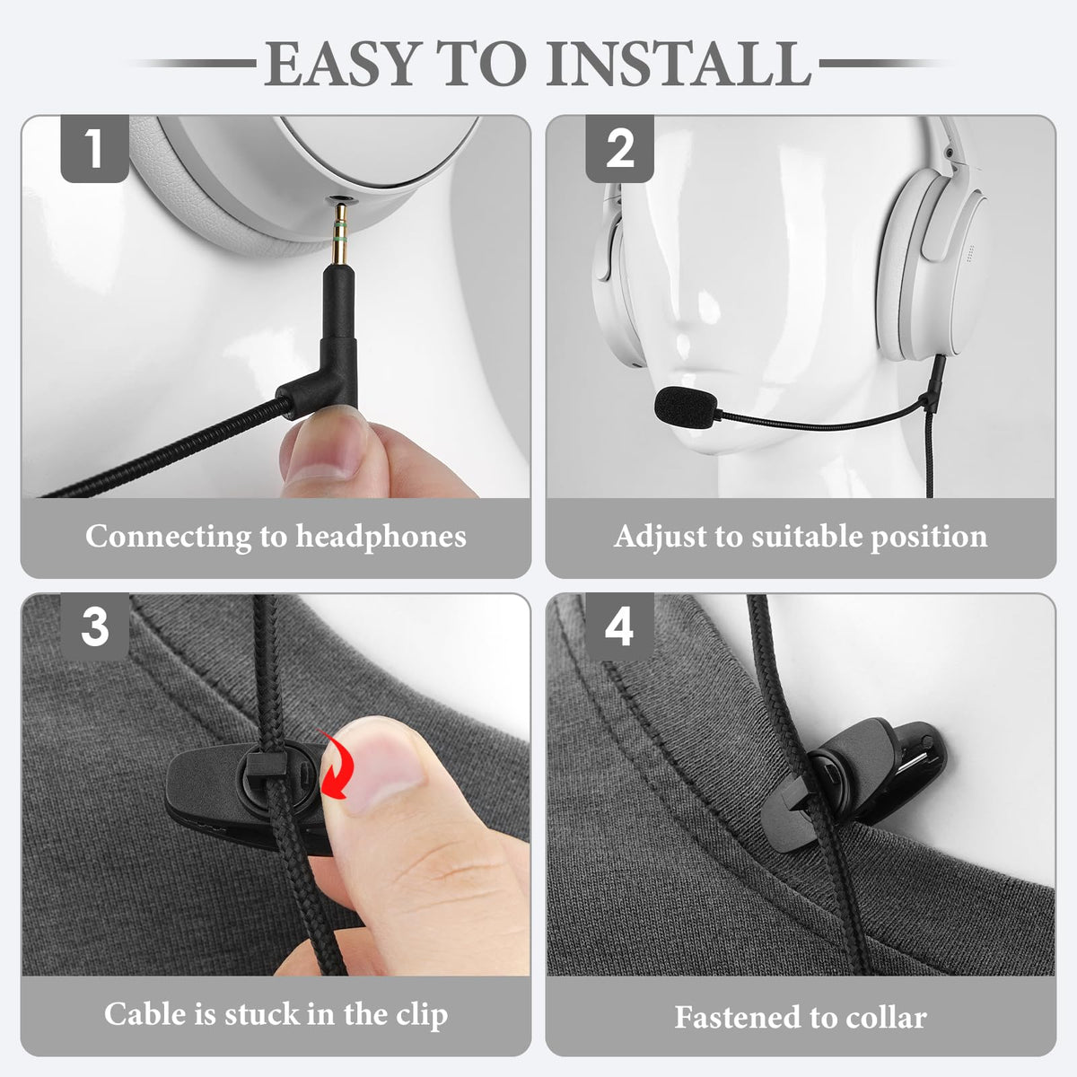 GEEKRIA 2.5mm aux jack; broad compatibility with Bose QC line.