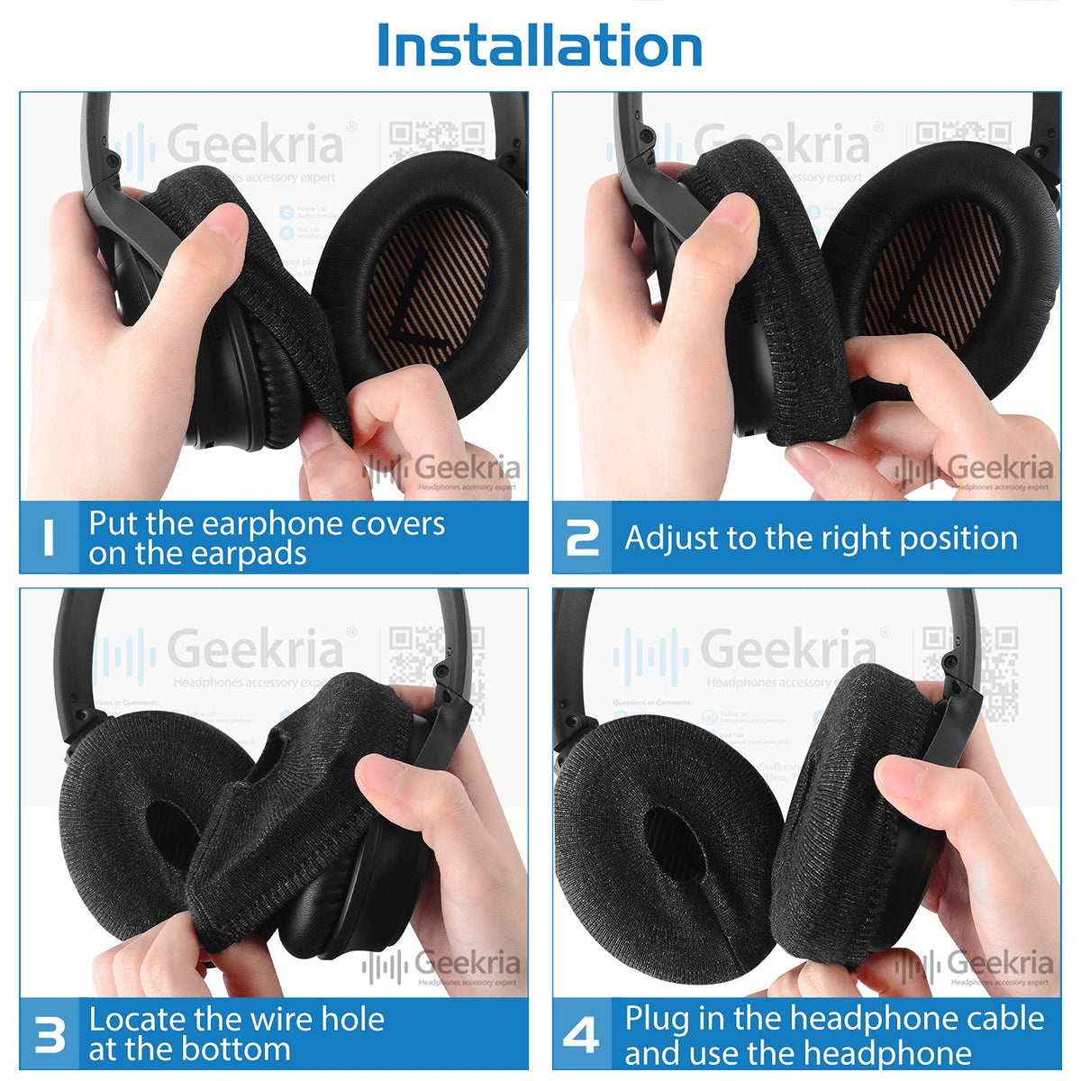 GEEKRIA cable hole detail demonstrating access for charging or wired audio