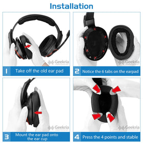Geekria Replacement Earpads for GSP602 improve fit and feel during gaming