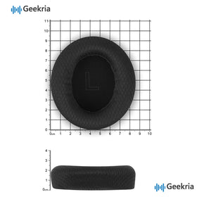 Geekria close-up mesh fabric and memory foam detail
