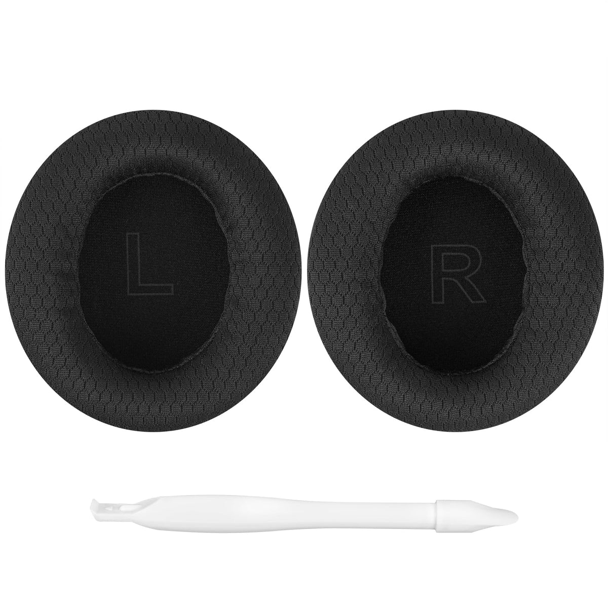 Geekria Comfort Mesh Ear Pads Life Q35 front view for breathable wear