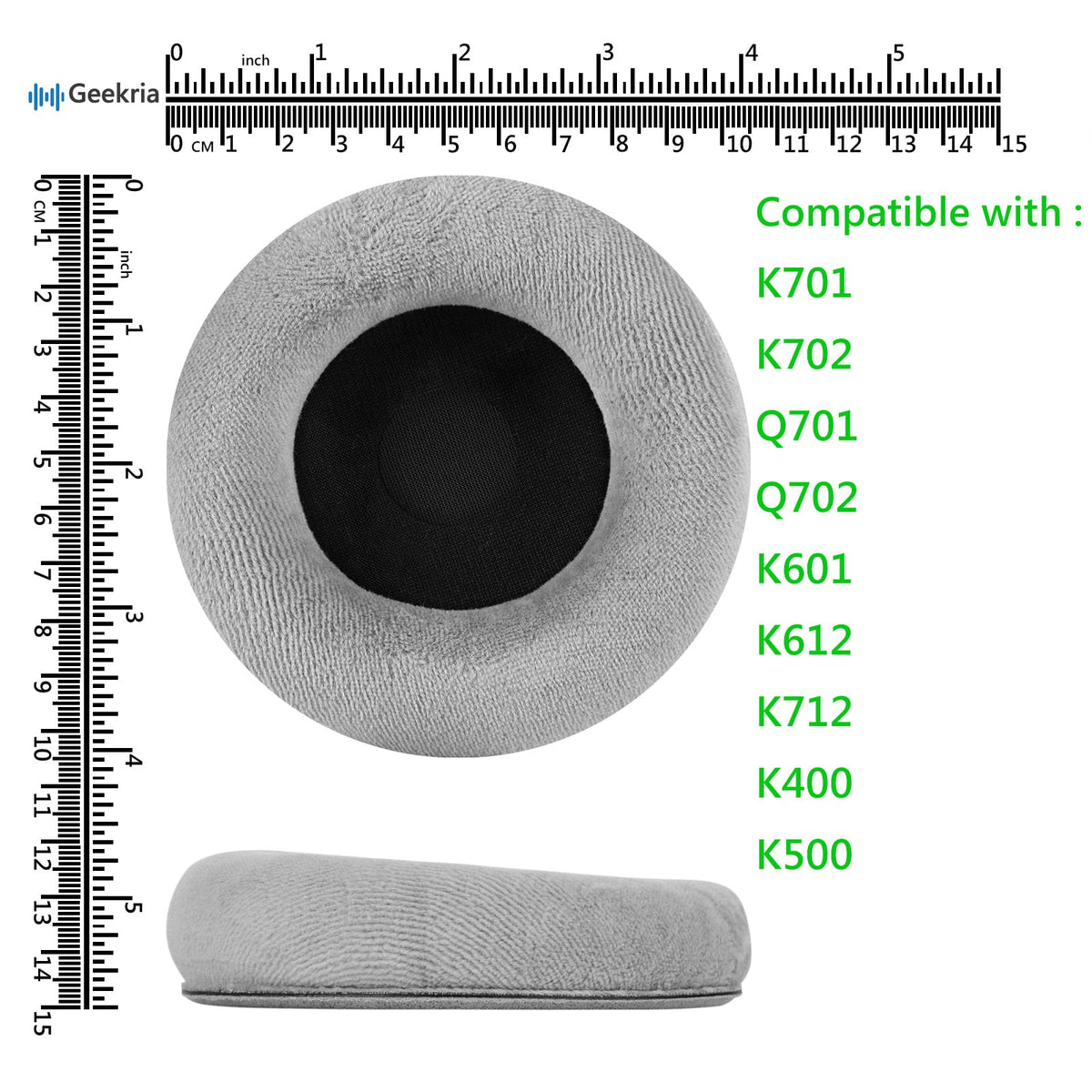 Geekria velour ear pads for AKG K612 boost comfort during long sessions.