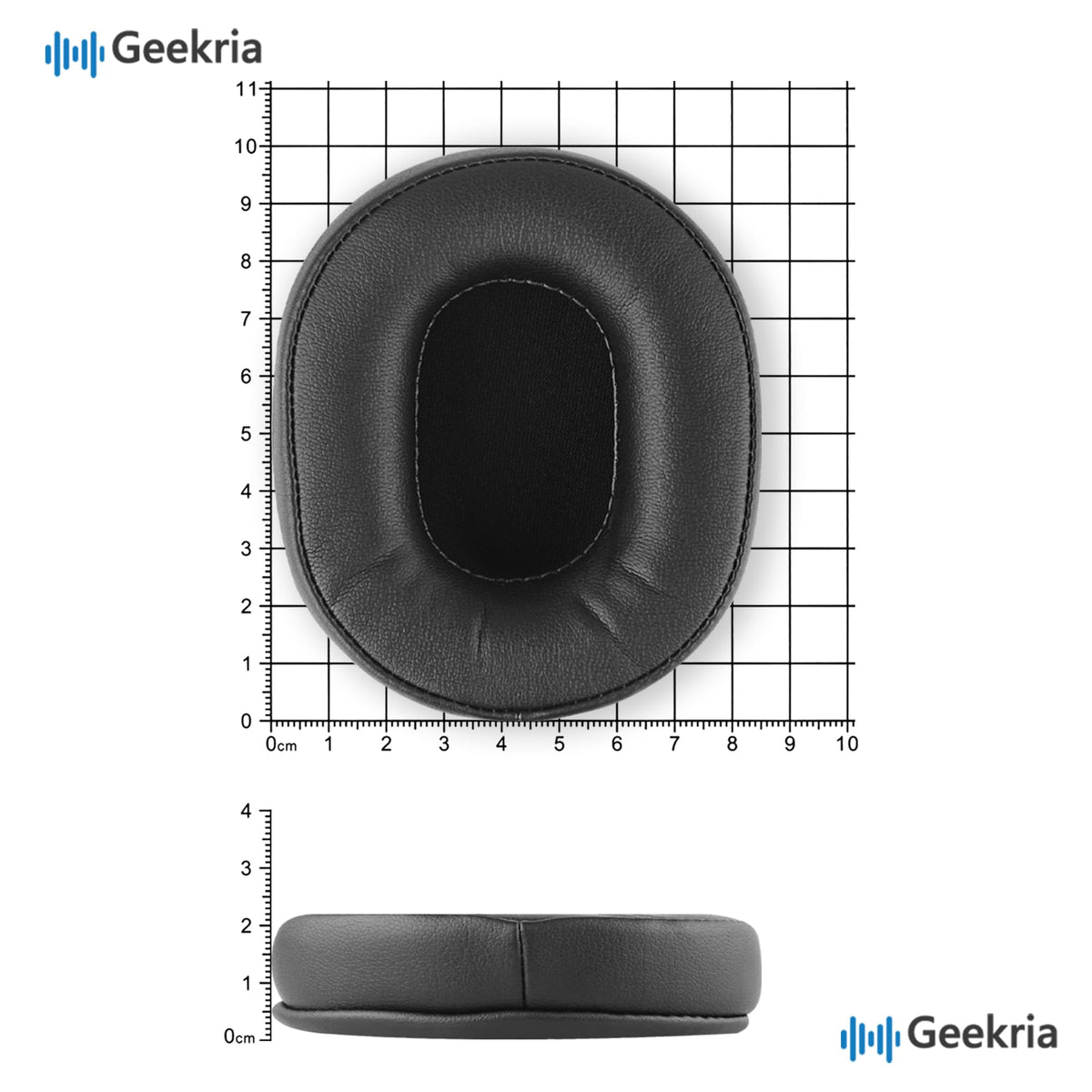 GEEKRIA ear pads on desk with headset showing refreshed look and style
