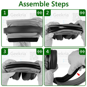 GEEKRIA dimensions 7.87 x 1.77 inches fit most headbands securely