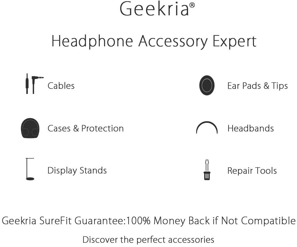 Geekria ear cap protection, diamond size M, preserves cushions and sound quality.