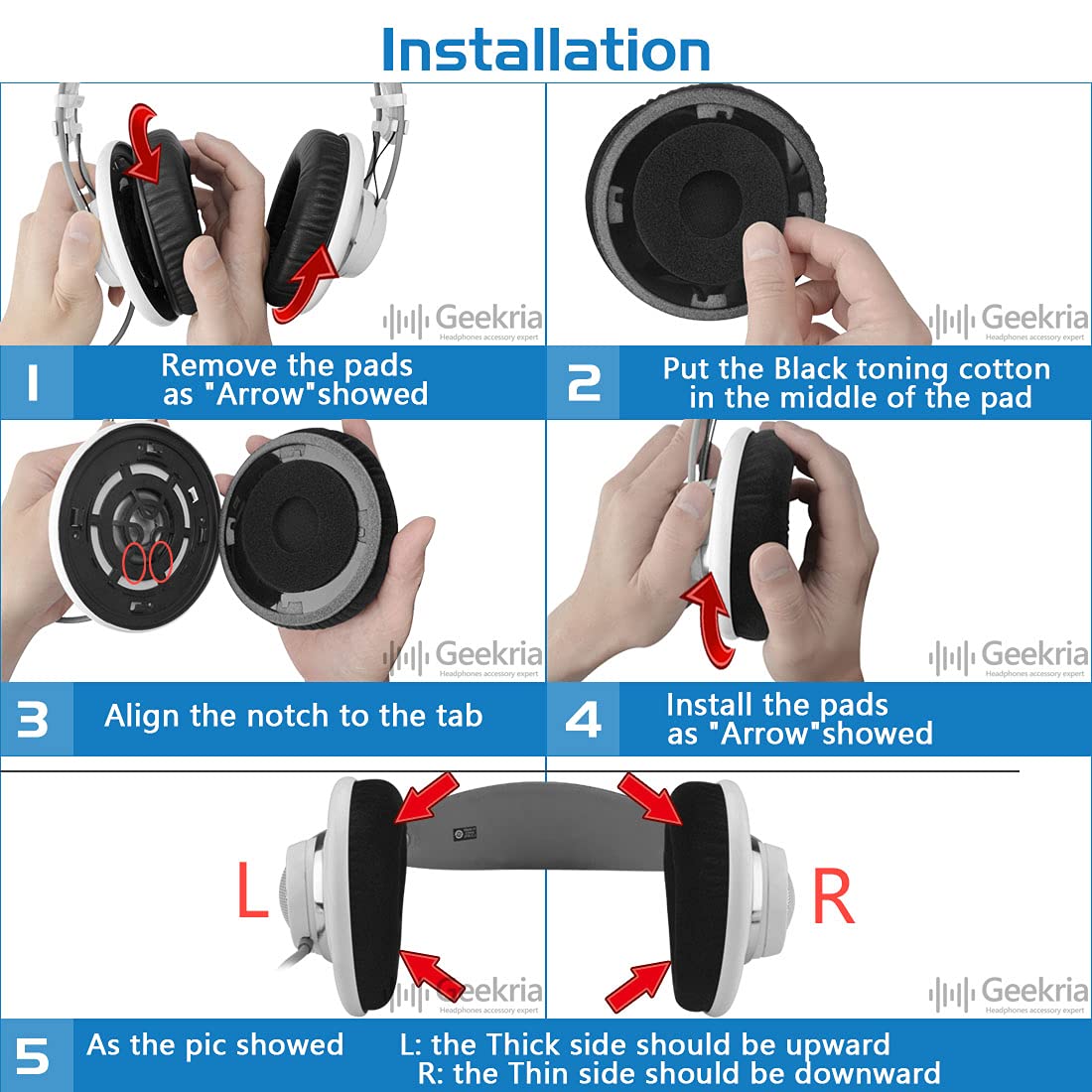 Geekria Elite earpads on AKG K701 for enhanced comfort