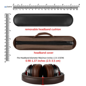 Geekria headband pad made of foam and protein leather for durable support.