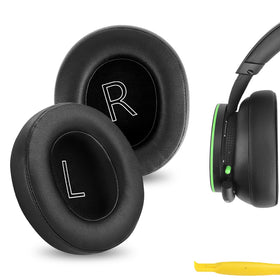 Geekria front view ear pads on black packaging showing renewed comfort