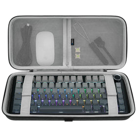 GEEKRIA front view hard-shell case showing protective exterior and zipper for secure transport