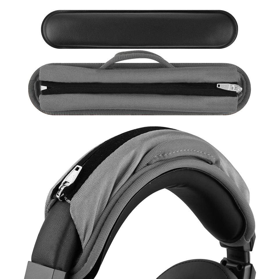 GEEKRIA grey headband cover adds a refreshed look and soft touch for compatible headphones