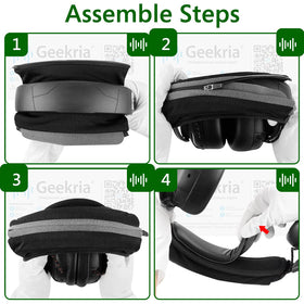 Geekria headband cushion packaging includes cover and removable cushion for quick swap