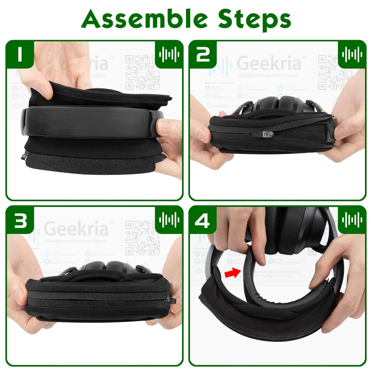 Geekria compatibility image shows broad headset support across brands.