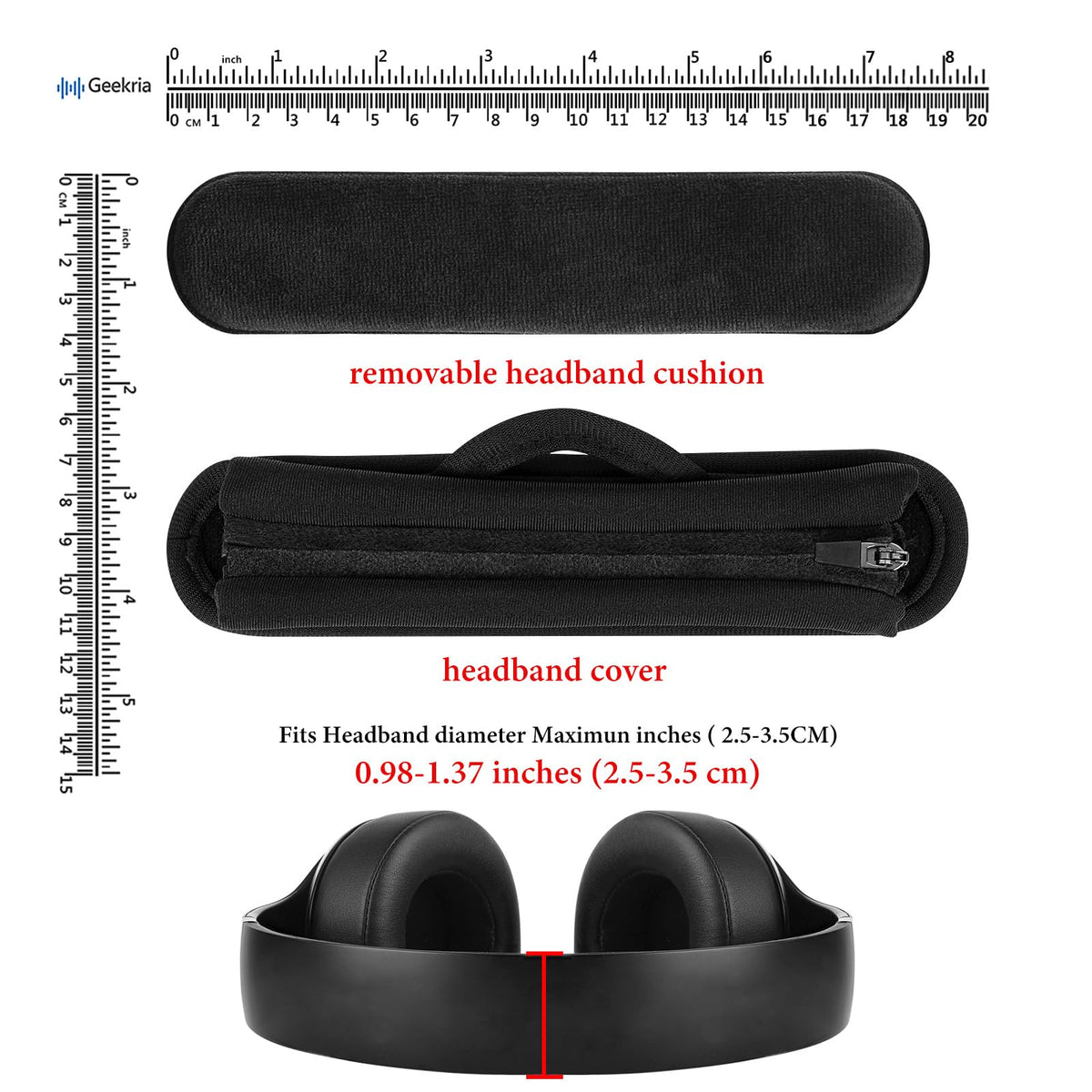 Geekria hook-and-loop closure demonstrates quick install and removal.