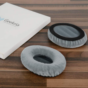 GEEKRIA pads installed on Sennheiser on-ear demonstrating easy fit