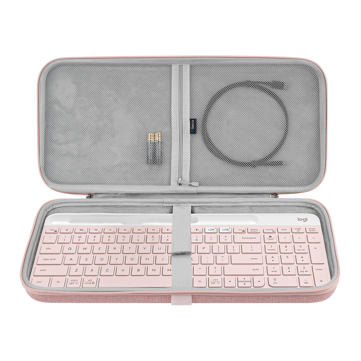 Ge​ekria keyboard case exterior hard shell protects gear on the go.