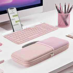 Geekria case shown in use with a mouse for organized travel.