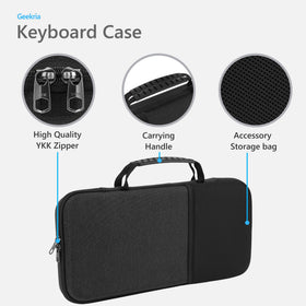 GEEKRIA keyboard case open inside reveals soft lining protecting keys during transit