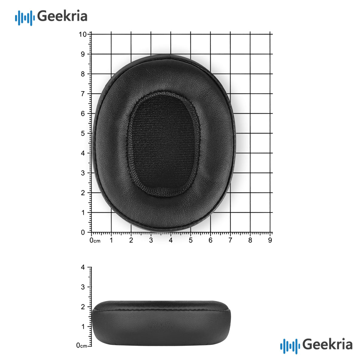 GEEKRIA label and protein leather surface highlighting durable material and soft feel