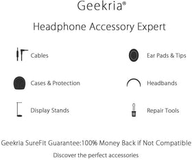 GEEKRIA label closeup showing SGS safety certification for product trust