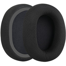 Geekria memory foam earpads close-up enhances fit and isolation for immersive gaming.