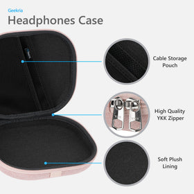 GEEKRIA NOVA size comparison with on-ear headphones to confirm fit and portability