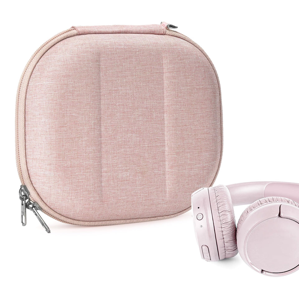 GEEKRIA NOVA front view pink case showing zipper and compact profile for protection