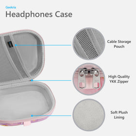 Geekria NOVA case interior shows mesh pocket for cables and adapters