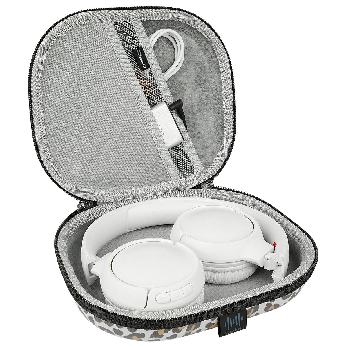 GEEKRIA NOVA inner mesh pocket holding cables for organized travel