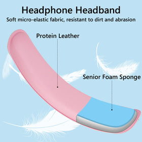 Geekria NOVA pink headband cover packaging and dimensions illustrate easy swap.