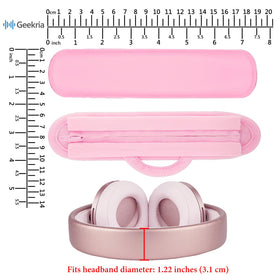 Geekria NOVA pink headband cover smooth finish highlights ergonomic padding for long listening sessions.