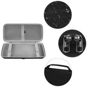 GEEKRIA open case with 75% keyboard inside demonstrating safe snug fit and padding