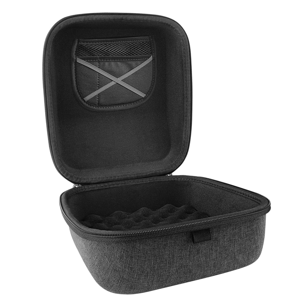 Durable outer shell protects headphones from drops and impacts.