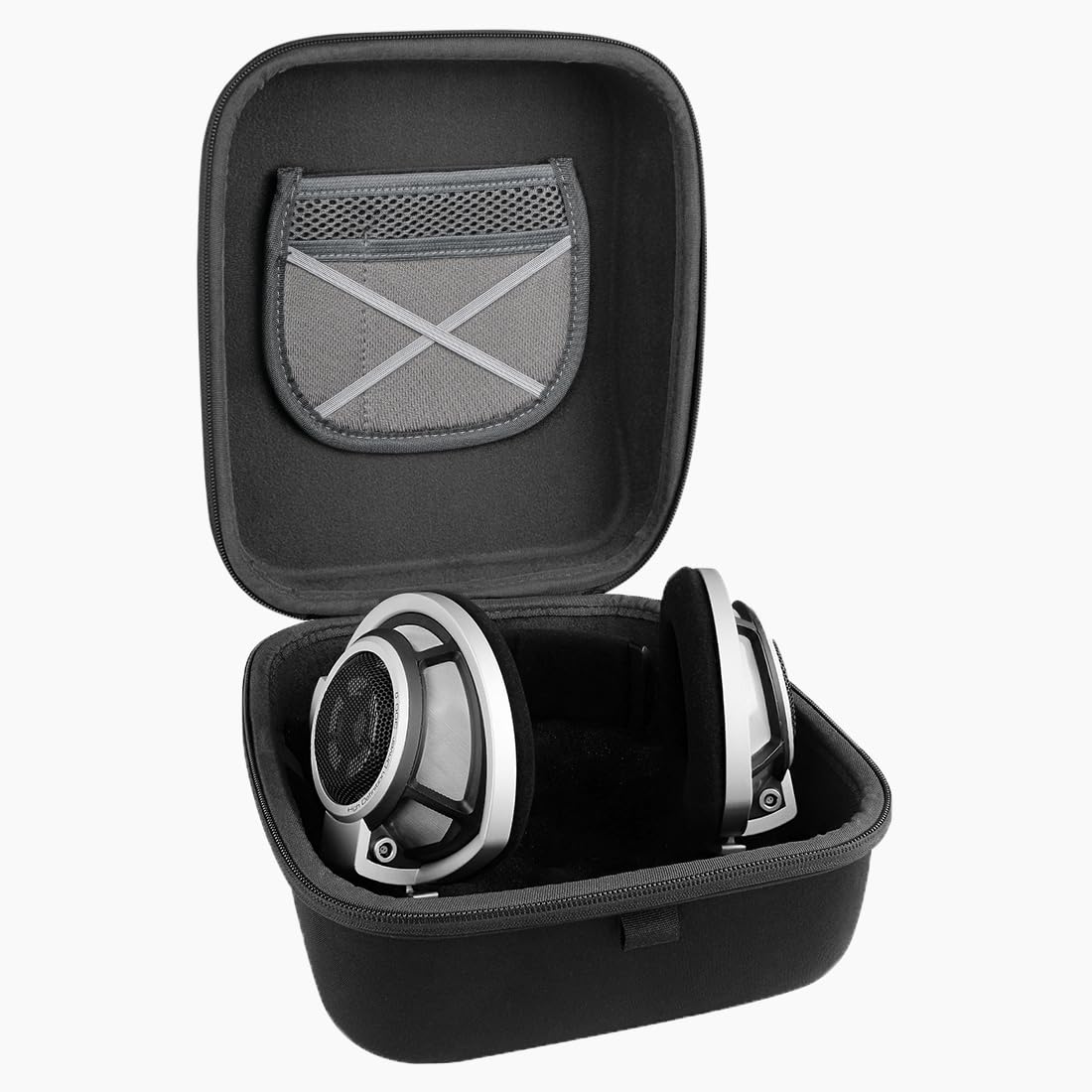 GEEKRIA Shield Case interior mesh pocket stores cables and adapters.