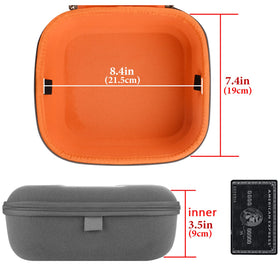 GEEKRIA Shield case microfiber grey lining protects headphones from scratches