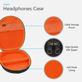 GEEKRIA Shield interior with mesh pocket holding cables demonstrating organization and convenience
